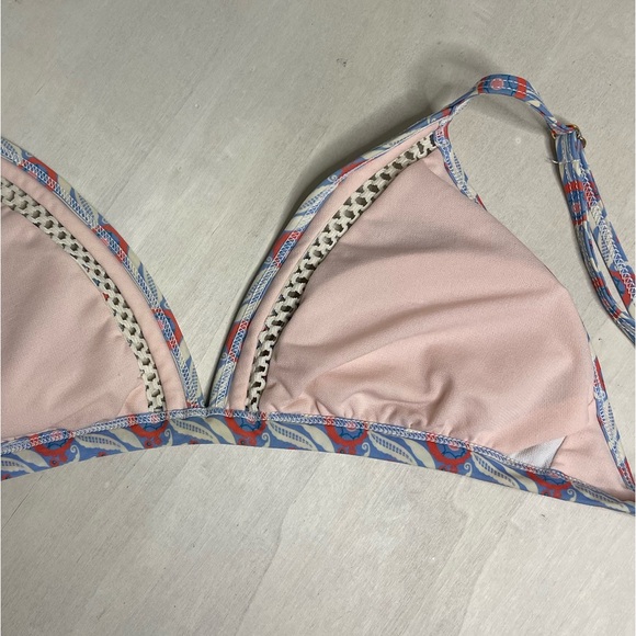 💥 ANTONIO MELANI Bikini Swim Top Blue Floral | Size 12 - Picture 5 of 8